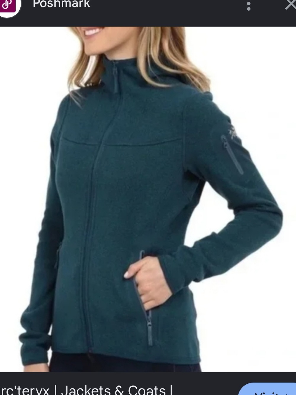 Arc'teryx Teal Hooded Women's Fleece Jacket